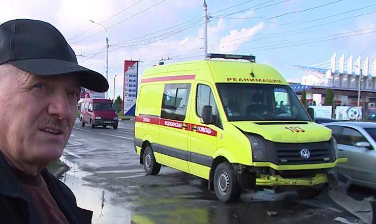 В Тирасполе машина скорой помощи попала в аварию.