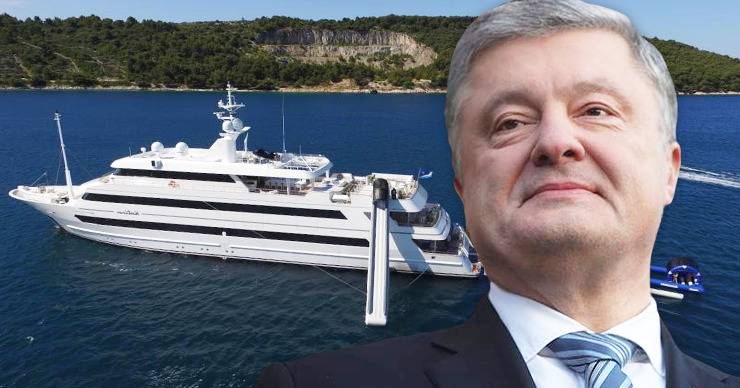 Порошенко заметили в Хорватии на роскошной яхте, которая стоит почти 2 миллиона гривень в сутки. Коллаж: Point.md.