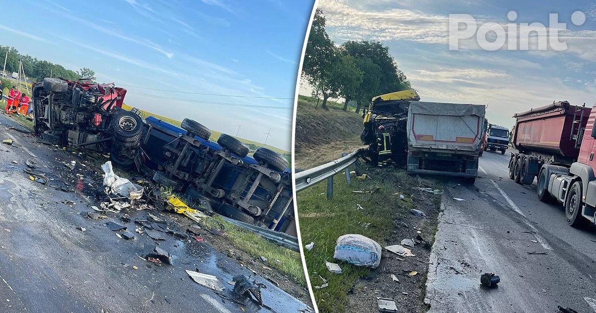 Două camioane s-au tamponat în raionul Edineț: Unul dintre șoferi a murit pe loc.