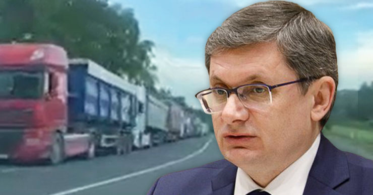 Гросу о колонне грузовиков на таможне: В ближайшее время решим проблему.
