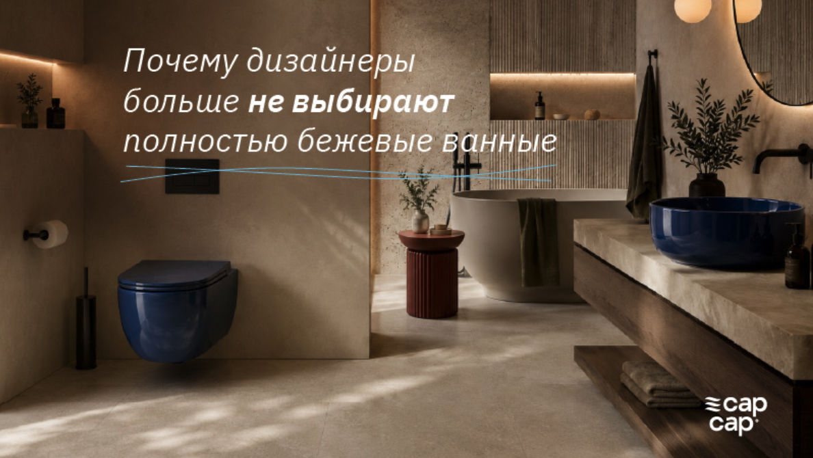CapCap: Почему дизайнеры больше не выбирают полностью бежевые ванные.