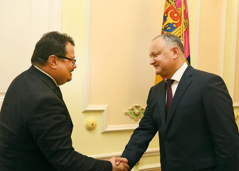 Dodon, întrevedere cu noul ambasador al UE în R.Moldova. Ce au discutat. Foto: facebok.com