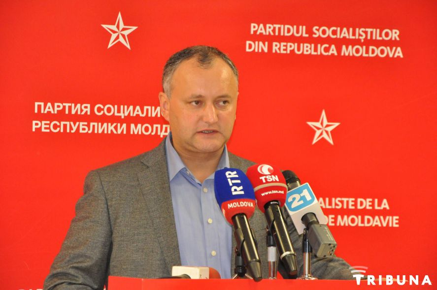 Igor Dodon, a anunțat astăzi, în cadrul unei conferințe de presă, că socialiștii vor protesta pe întreg teritoriul țării. Foto: tribuna.md