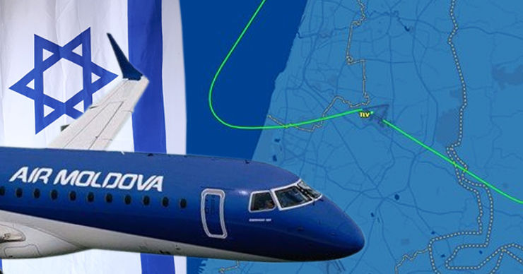 В двигатель самолета Air Moldova, летевшего из Израиля, попала птица. Коллаж: Point.md