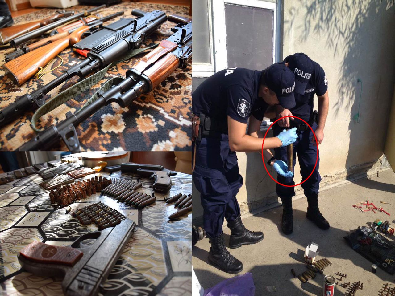 Percheziții în Ialoveni: Arme de luptă și de vînătoare dar și muniții, confiscate. Foto: politiacapitalei.md
