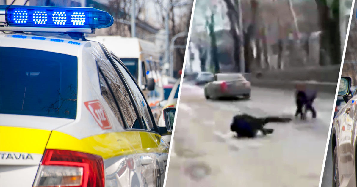 В Кишинёве водитель в состоянии наркотического опьянения сбил двух патрульных. Коллаж: Point.md