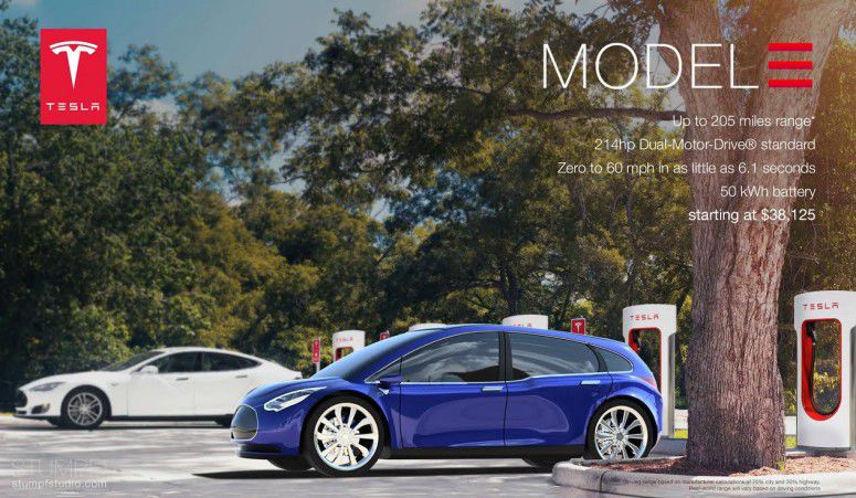 Серийное производство Model 3 начнется через два года – в 2017 году.