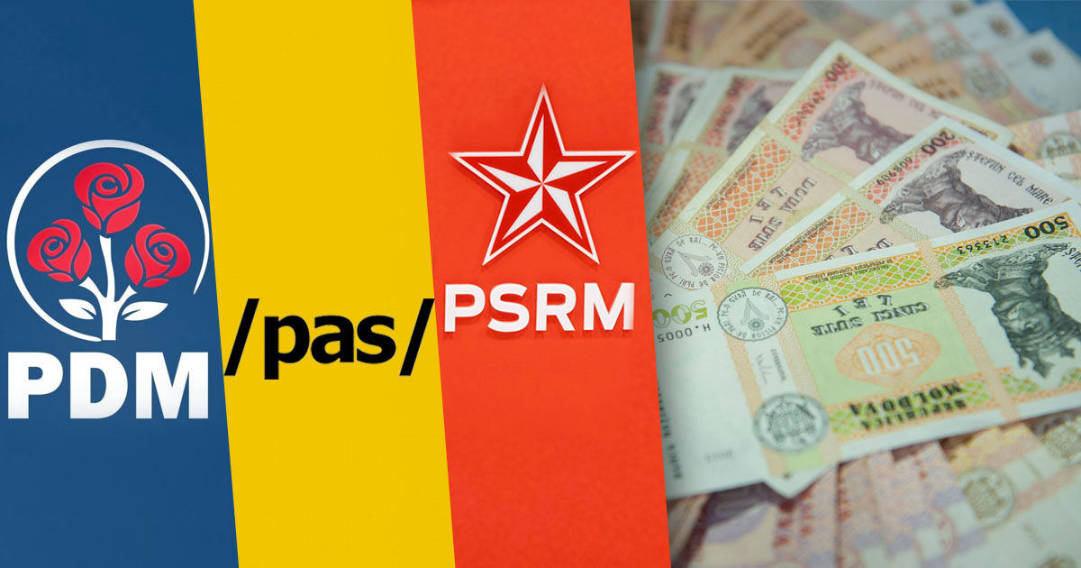 PAS, ПСРМ и ДПМ зарегистрировали наибольшие расходы в 2022 году. Коллаж: Point.md