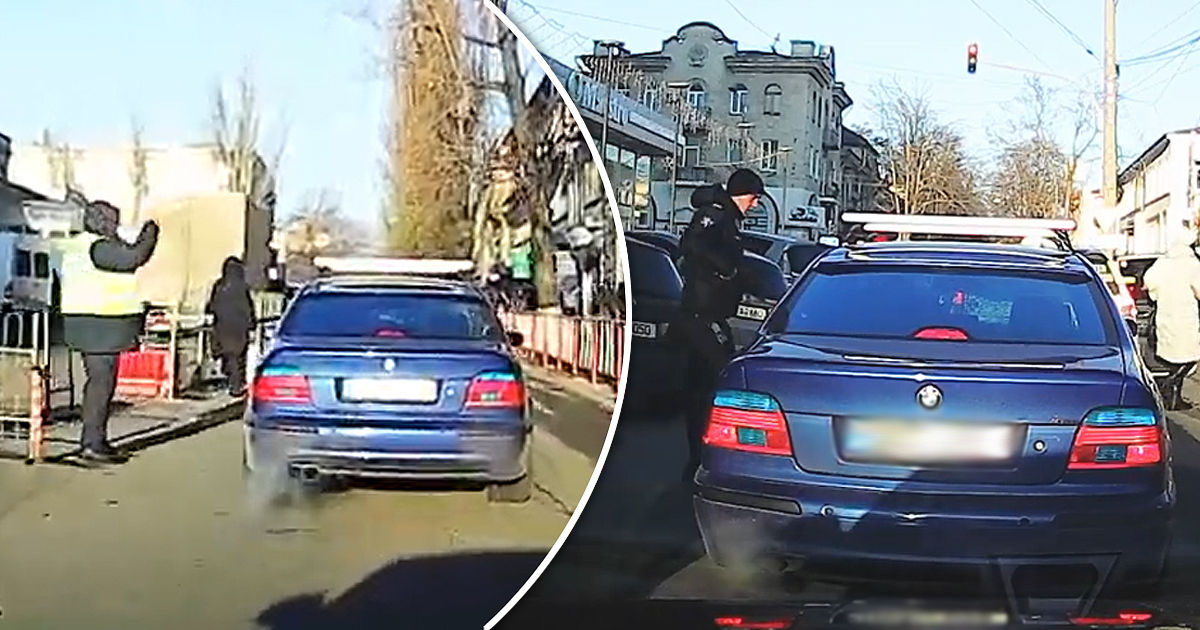 В Кишиневе полицейский попросил водителя авто догнать нарушителя ПДД. Коллаж: Point.md