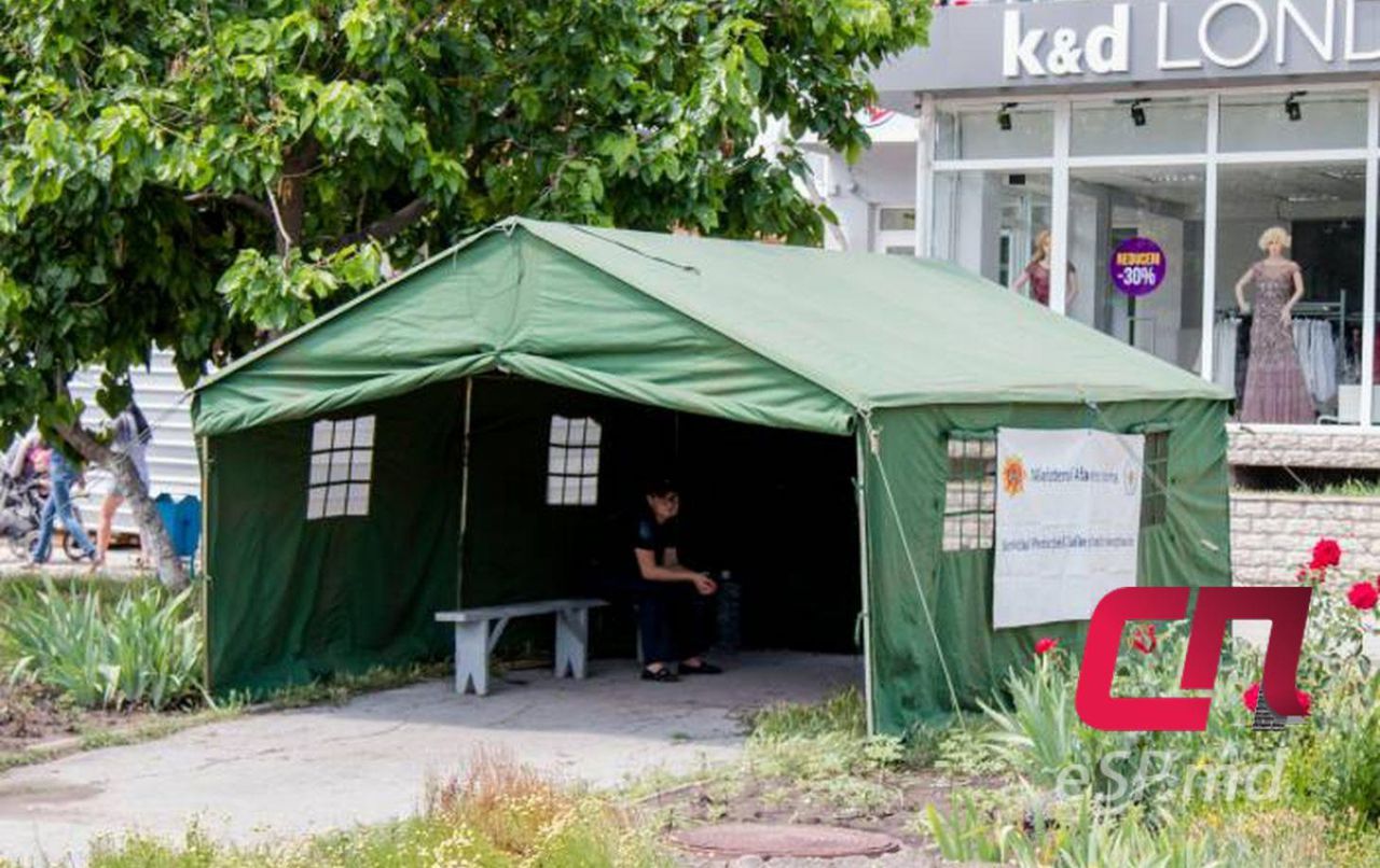 В Бельцах заработали палатки для защиты от жары