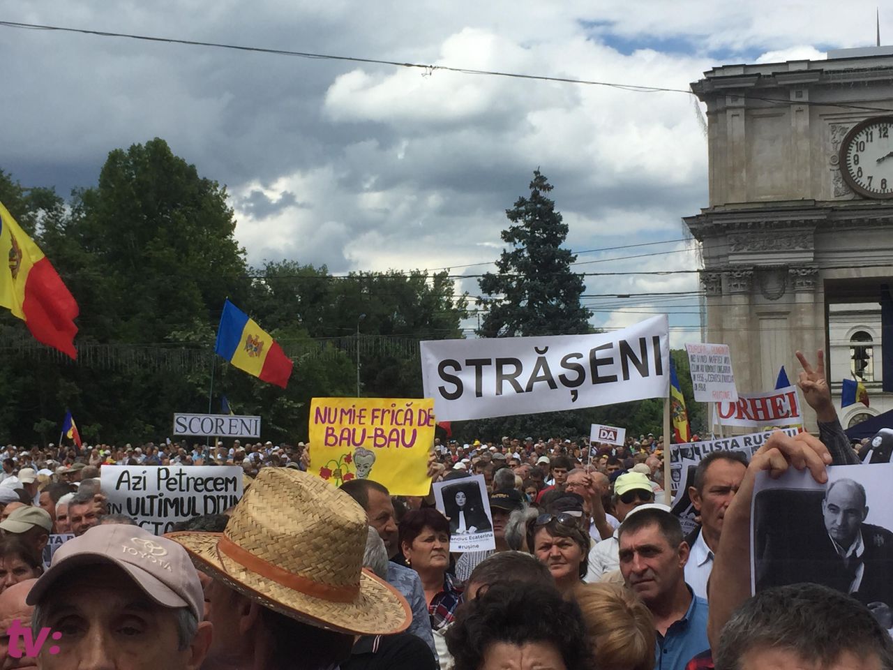 В центре Кишинева прошел массовый протест