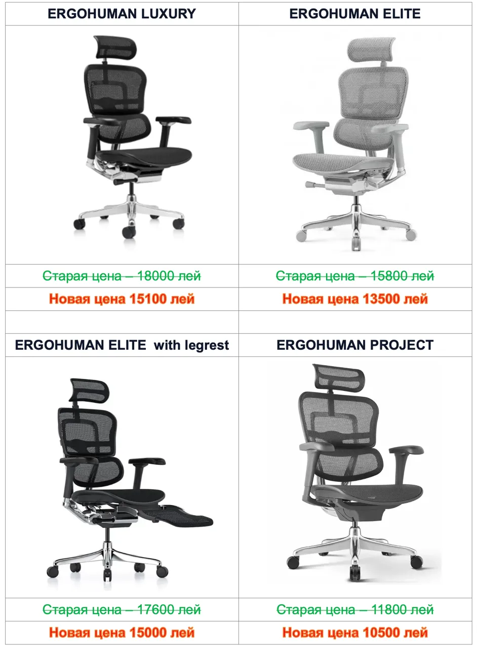 Легендарное кресло Ergohuman – от официального дилера в Mолдове -Kreslalux