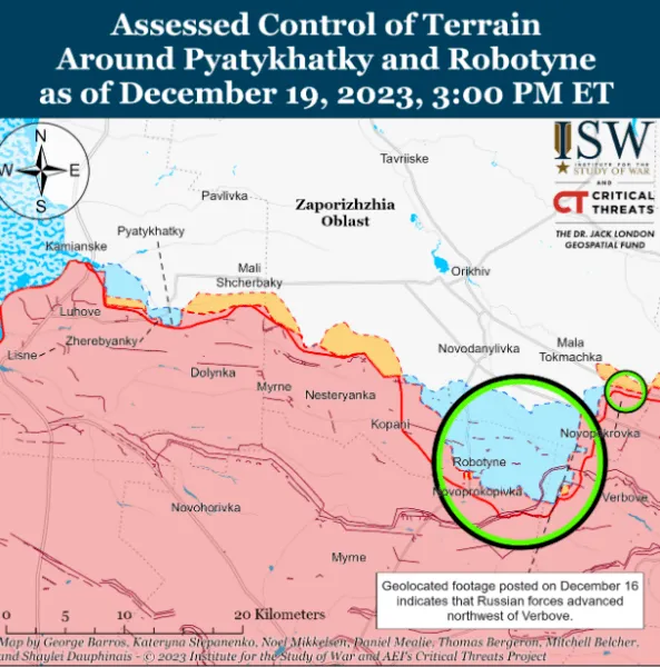 ISW: ВС РФ продвинулись на пяти направлениях фронта