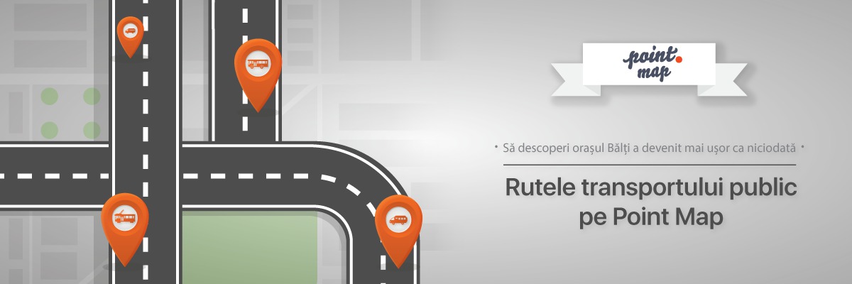 Point Map: rutele transportului public ale orașului Bălți