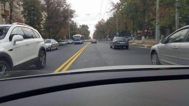 На бульваре Штефана чел Маре появилась временная разметка