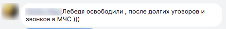На Комсомольском озере спасли замерзающего лебедя