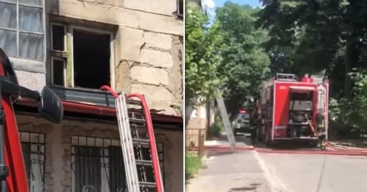 На Буюканах произошел пожар в квартире