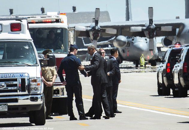 На авиашоу в академии ВВС США в присутствии Обамы разбился самолет