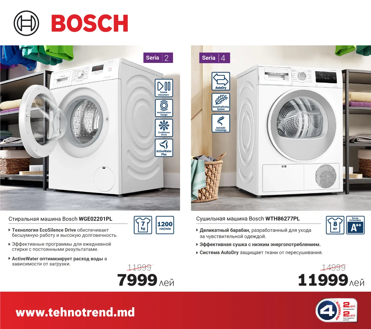 Bosch Store: Пасхальный кролик приносит скидки - цены от 899 леев