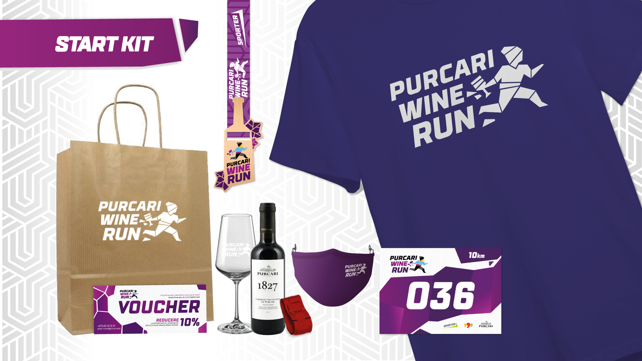 Стало известно, как выглядит стартовый набор участника Purcari Wine Run 2021