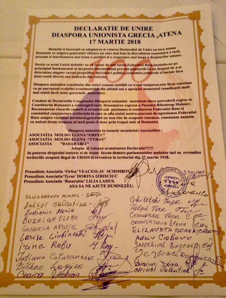 Diaspora votează declarația de Unire: Care sunt orașele semnatare