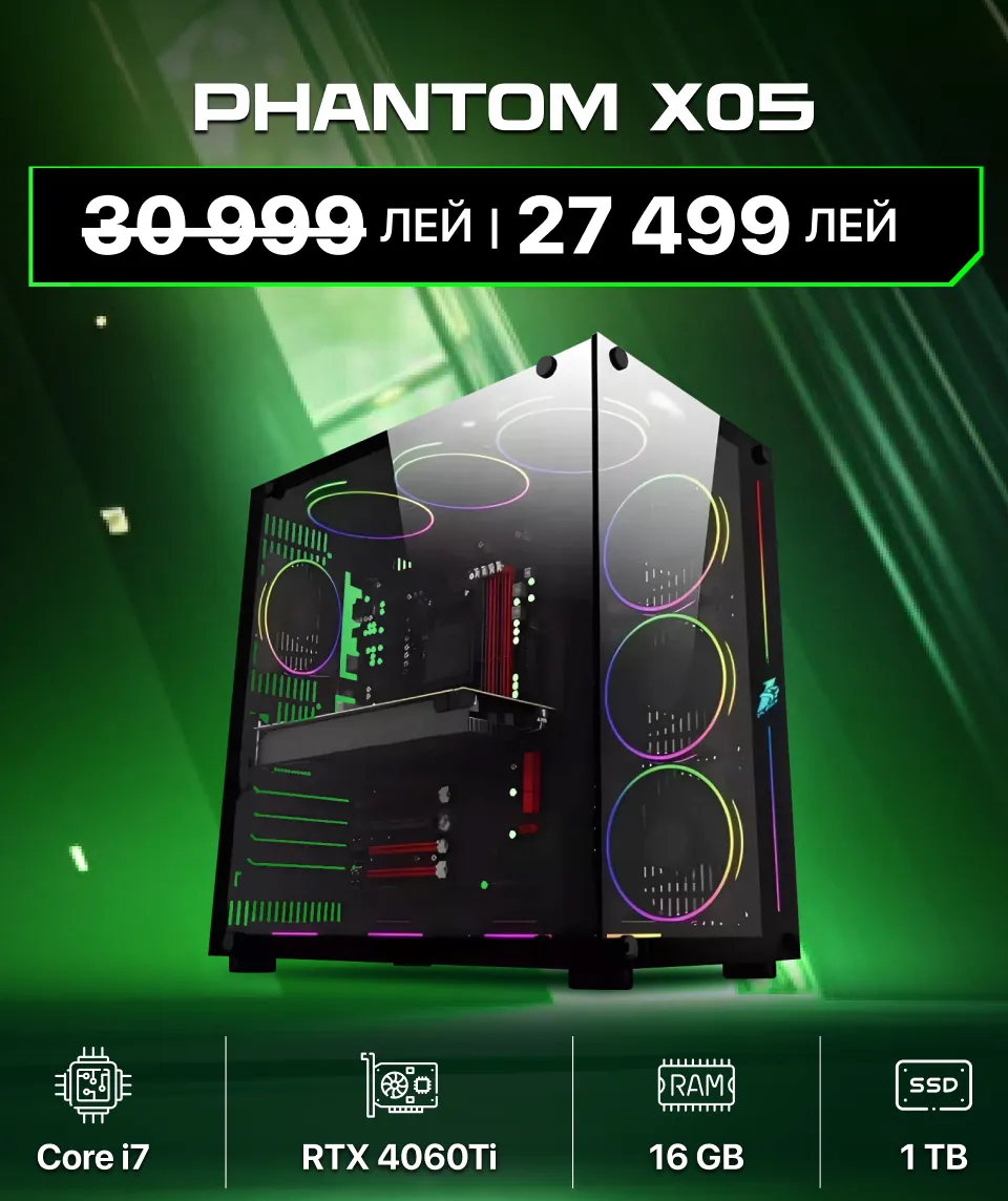 Xstore.md: Игровые ПК со скидкой до 8000 леев