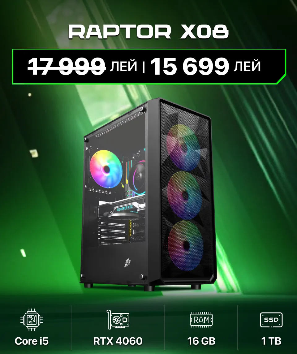 Xstore.md: Игровые ПК со скидкой до 8000 леев