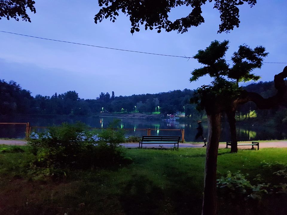 На главных аллеях в парке "Рышкановка" появилось уличное освещение