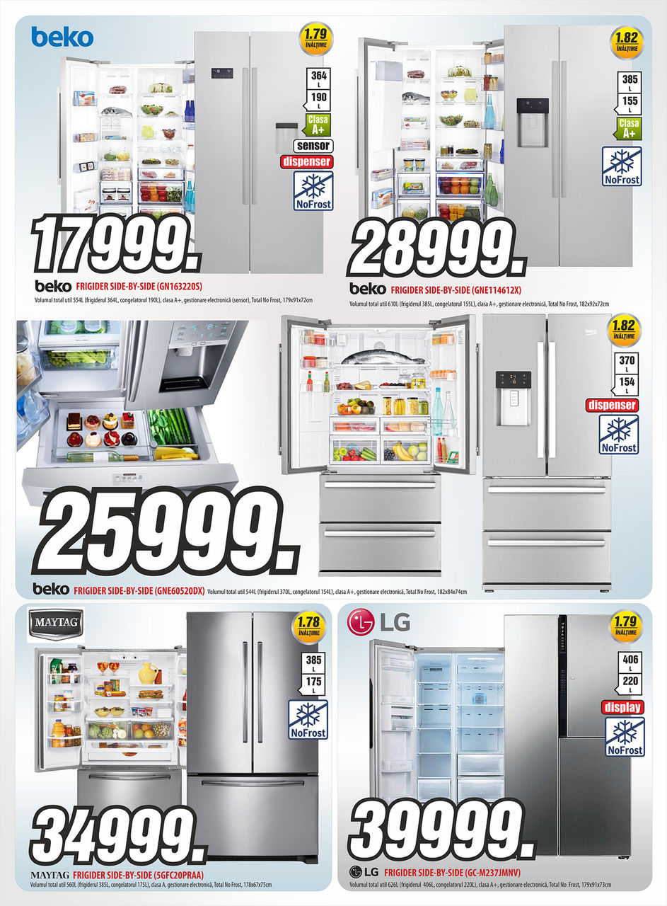 Bomba: Cel mai mare asortiment de frigideri Side-by-Side ®