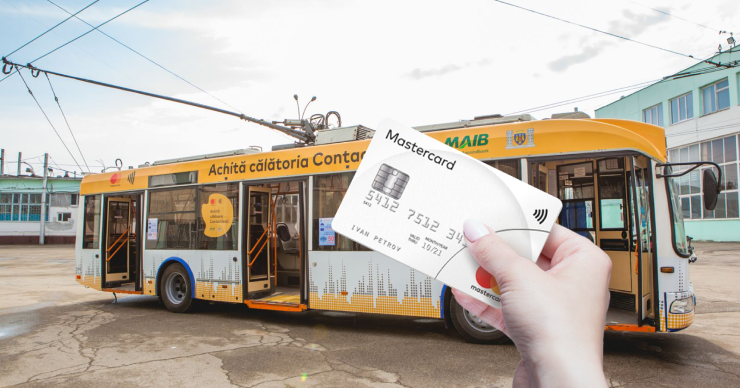 Mastercard: Безналичная оплата проезда в общественном транспорте Кишинева