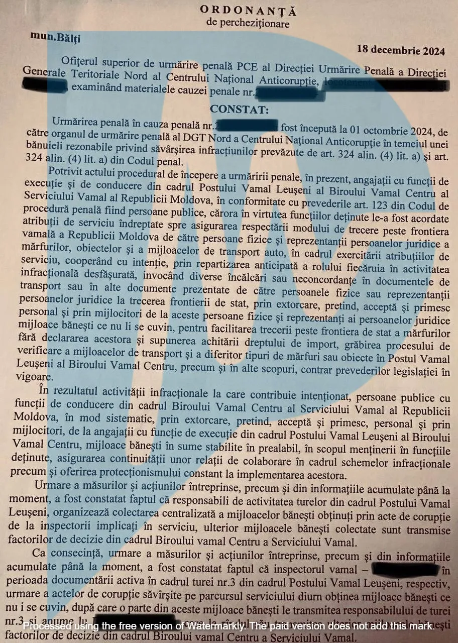 Ofițerii CNA și procurorii cunoșteau de mai multe luni despre dezmățul corupției la Biroul Vamal Centru