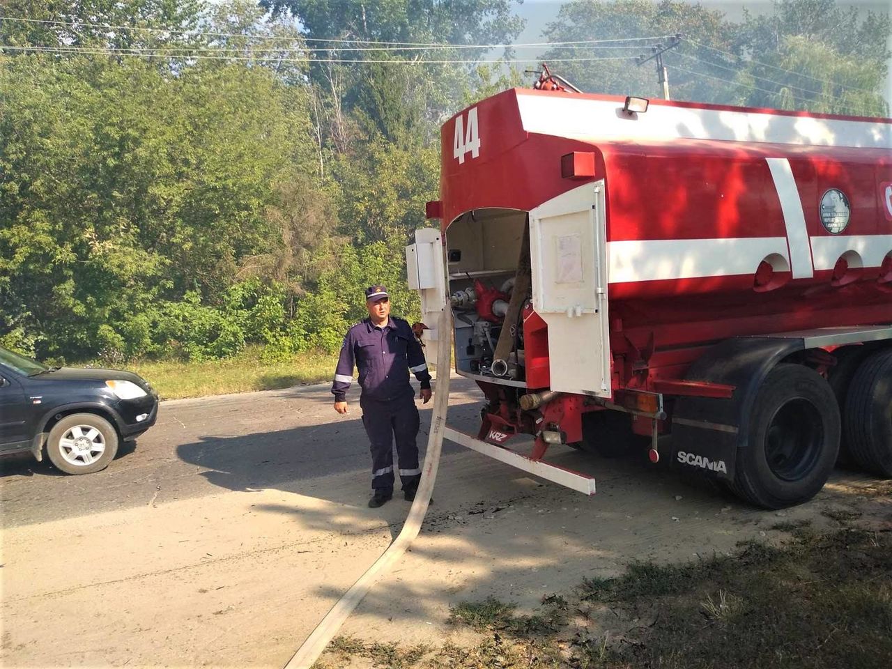 В Унгенах у железной дороги вспыхнул пожар