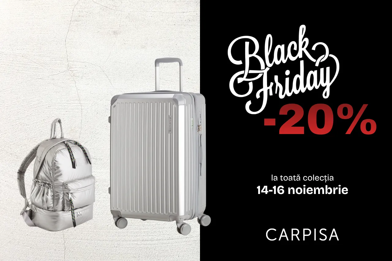 Black Friday в Caprisa - чемоданы и сумки со скидкой 20%, только 14-16 ноября