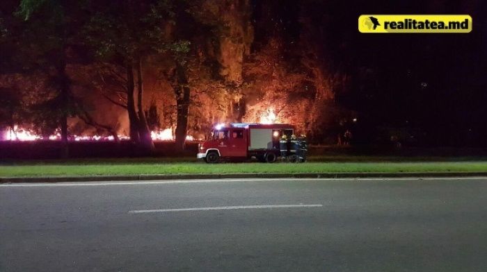 Ночью у аэропорта Кишинева горела растительность