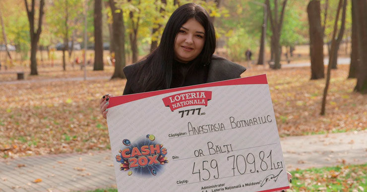 Лотерея: Миллионер из Бельц выиграла и джекпот в 459 709,81 леев
