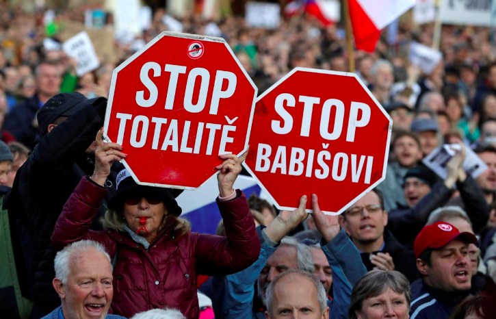 В Чехии прошли антиправительственные митинги
