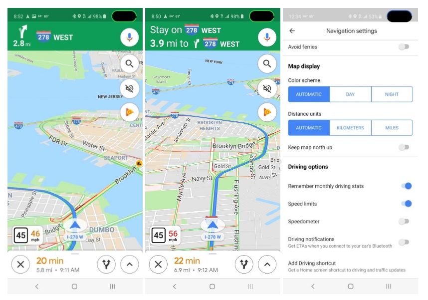 В Google Maps появился спидометр