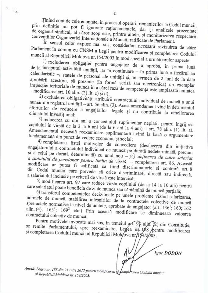 Додон рассказал, что скрывают отклоненные им законопроекты, на принятии которых настаивает ДПМ
