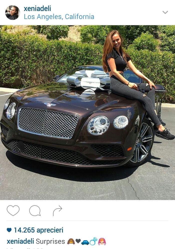 Xenia Deli a primit cadou un Bentley