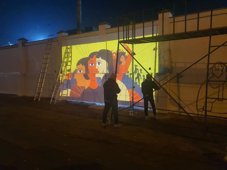 В столице появился новый мурал длиной 18 метров