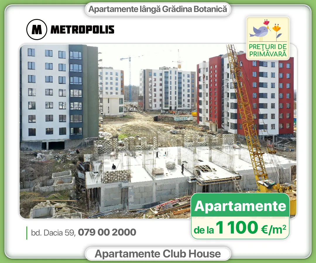 Metropolis: Trăiește aproape de natură. Prețuri de la 1100 €/m²