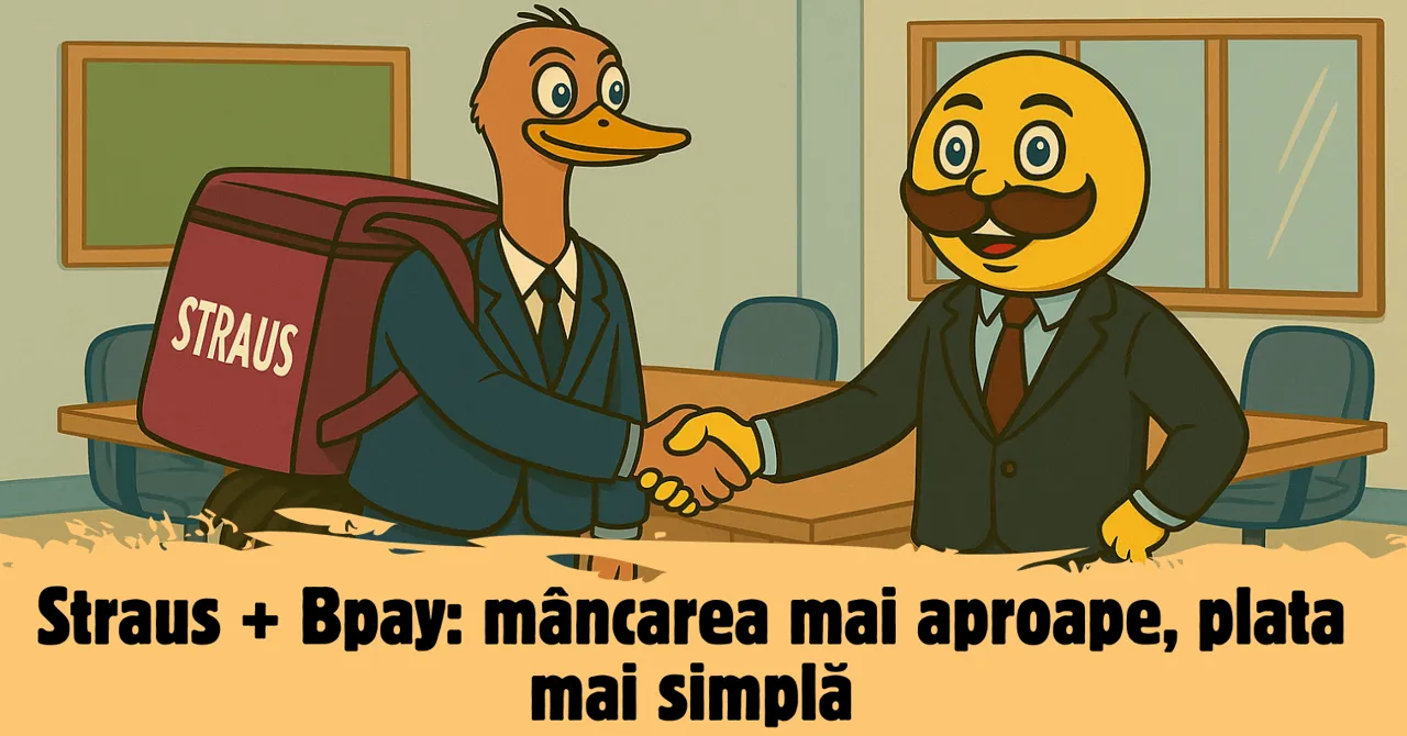 Straus + Bpay: Mâncarea e mai aproape, plata — mai simplă