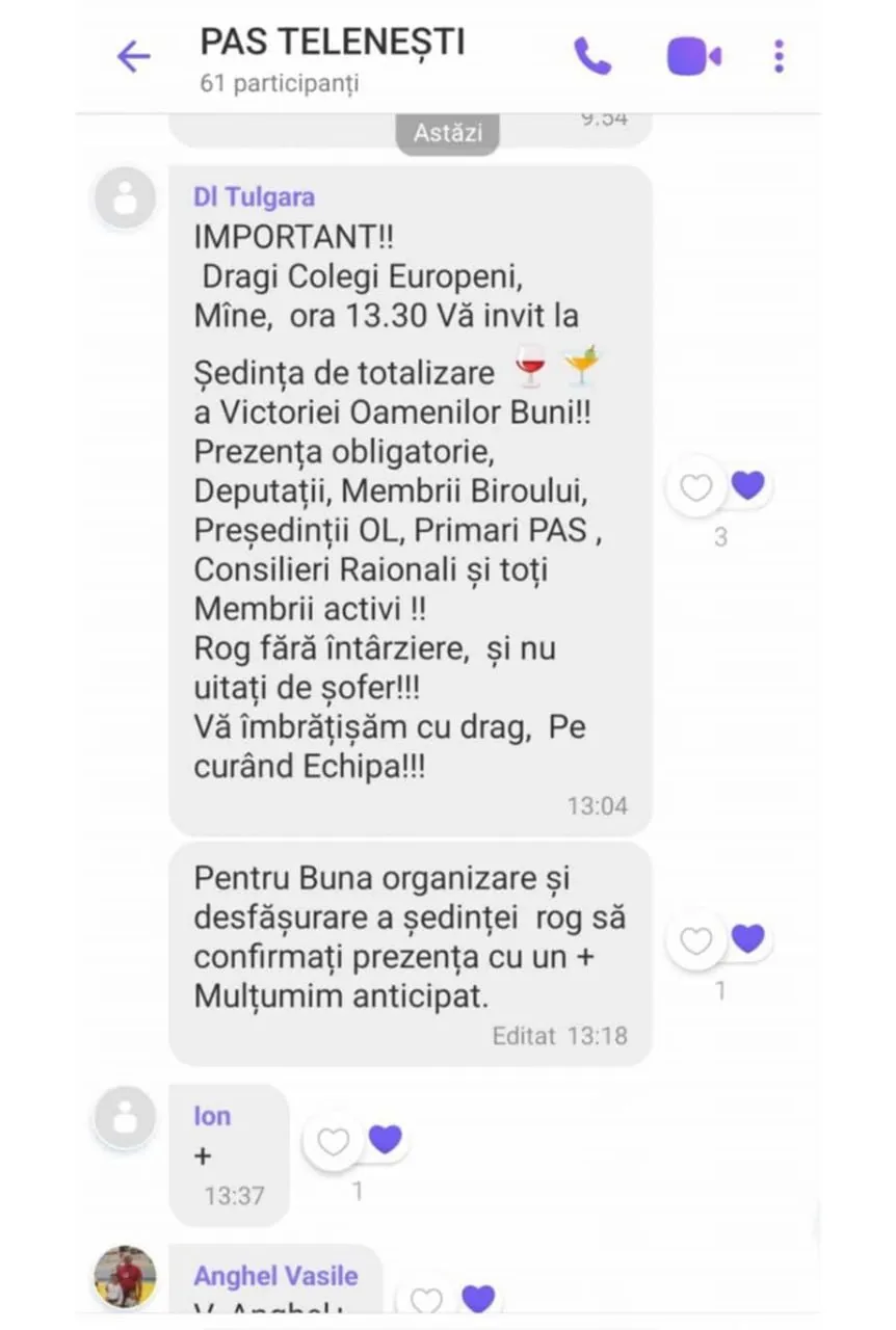 Primarii și președintele raionului Telenești au sărbătorit victoria oamenilor buni cu un frigărui în orele de lucru