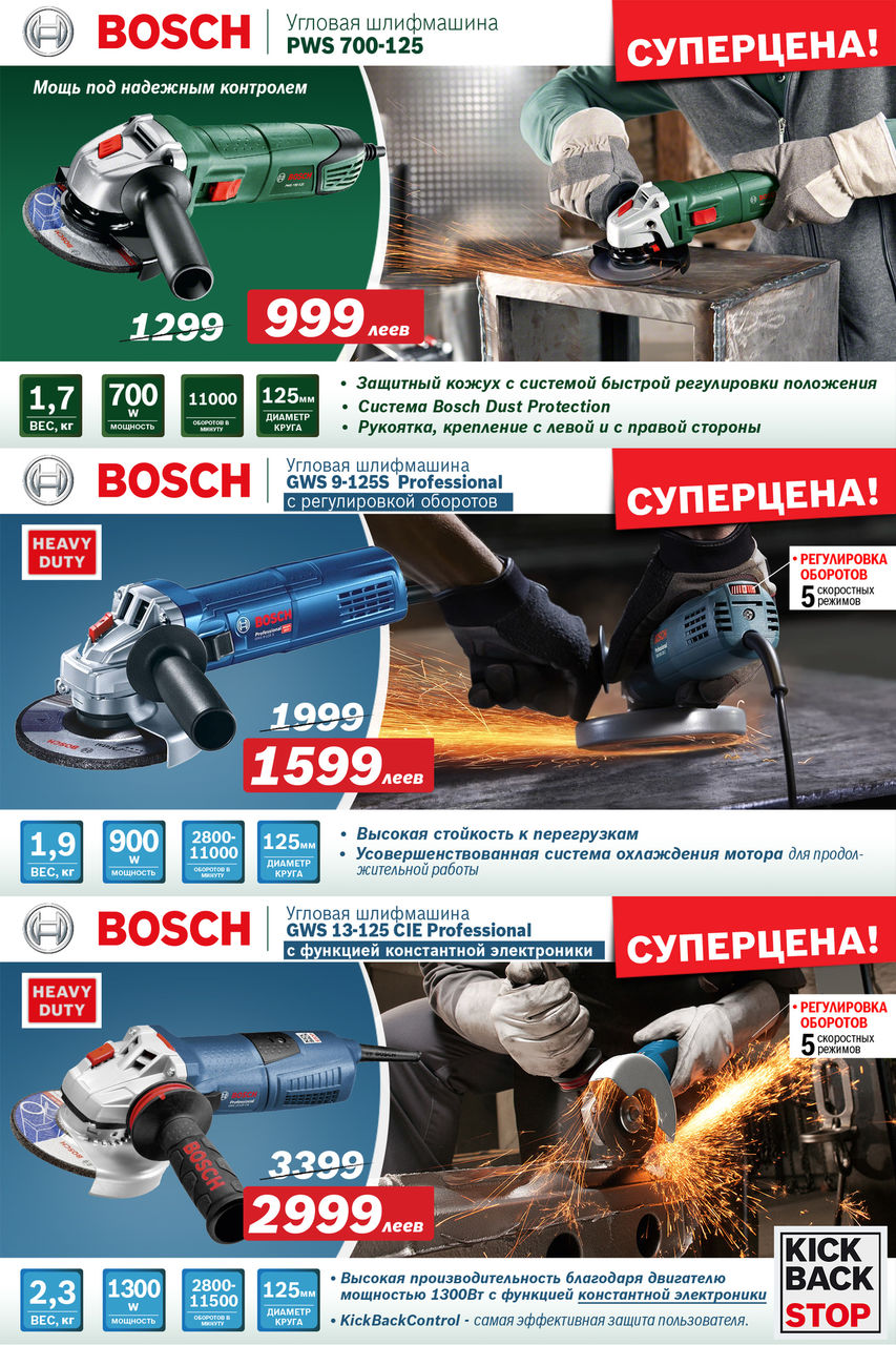 Bosch – Siemens: Суперцены на электроинструменты