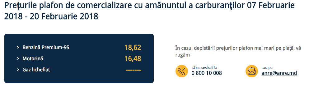 В Молдове подорожает бензин, а дизтопливо подешевеет