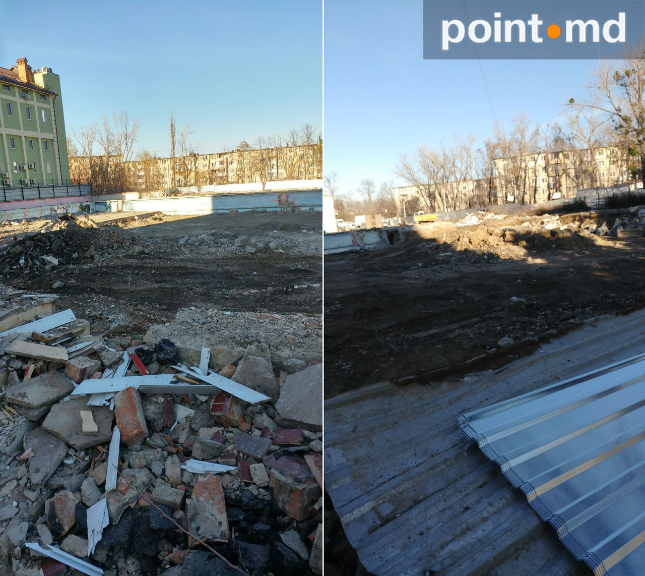 В Кишиневе спортивный комплекс "Юность" сравняли с землей