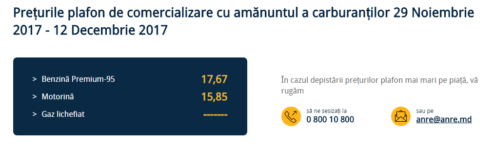 В Молдове бензин подешевеет, а дизтопливо подорожает