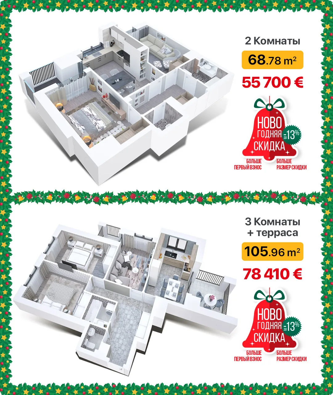 Metropolis: Лучшие цены уходящего года на квартиры - от 750 €/m²
