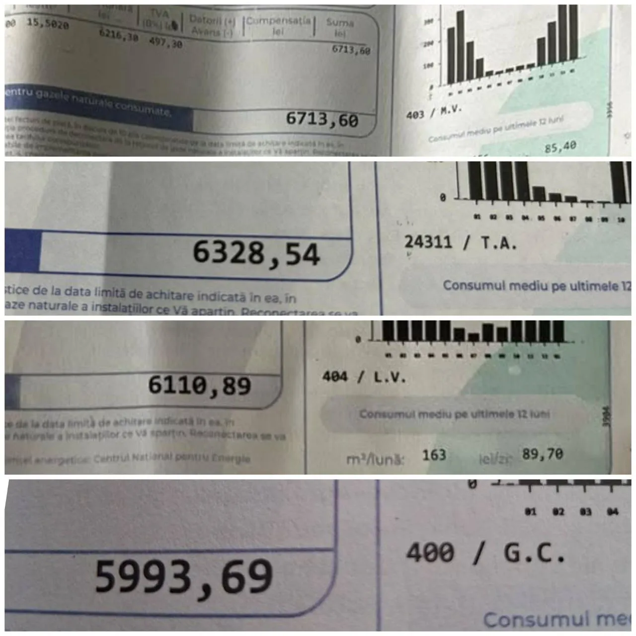 Счета за газ и электроэнергию шокировали жителей Молдовы: суммы до 7 000 леев