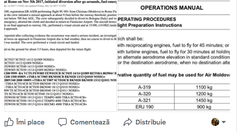 Ce spune Autoritatea Aeronautică Civilă și AirMoldova despre cursa de coșmar Chișinău-Roma din 5 noiembrie 2017